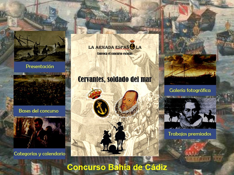 Cartel Concurso Bahía de Cádiz "Cervantes, soldado del Mar" 